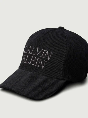 Calvin Klein Bejsbolówka | sztruks czarny