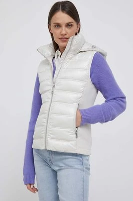 Calvin Klein bezrękawnik damski kolor beżowy zimowy