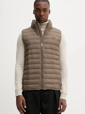 Calvin Klein bezrękawnik kolor brązowy przejściowy LV04LC509G