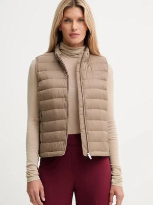 Calvin Klein bezrękawnik puchowy kolor beżowy przejściowy LV044C529G