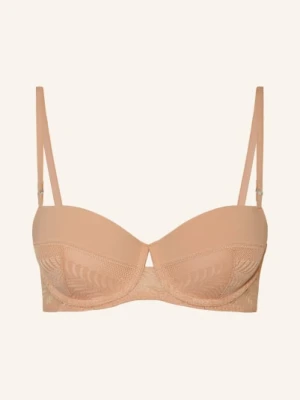 Calvin Klein Biustonosz Balkonetka Minimalist Lace beige