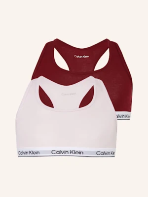 Calvin Klein Biustonosz Bustier Icon Cotton Stretch, 2 Szt lila