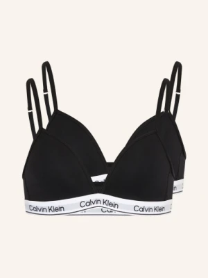 Calvin Klein Biustonosz Bustier Icon Cotton Stretch, 2 Szt schwarz