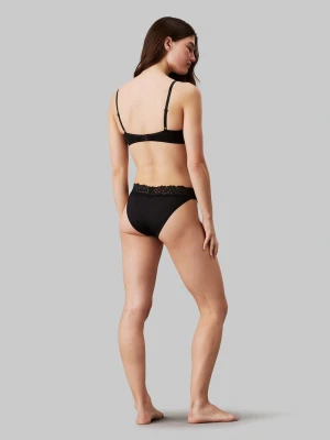 Calvin Klein Biustonosz damski na fiszbinach Kobiety Sztuczne włókno czarny jednolity,