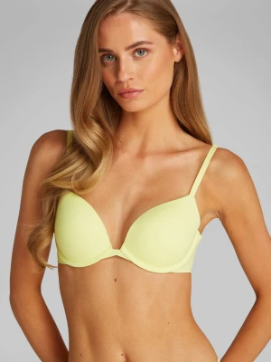 Calvin Klein Biustonosz damski na fiszbinach Kobiety Sztuczne włókno żółty jednolity,