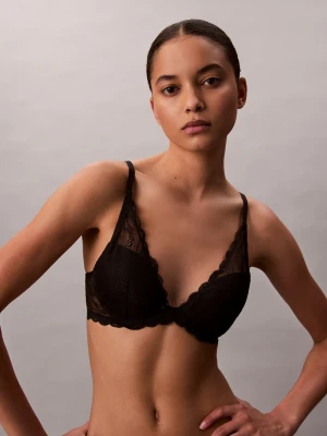 Calvin Klein Biustonosz damski na fiszbinach - usztywniany Kobiety czarny jednolity,