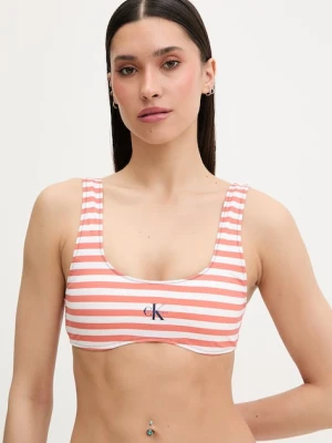Calvin Klein biustonosz kąpielowy damski pomarańczowy