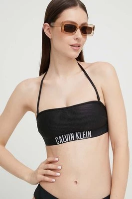 Calvin Klein biustonosz kąpielowy kolor czarny lekko usztywniona miseczka