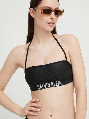 Calvin Klein biustonosz kąpielowy kolor czarny lekko usztywniona miseczka