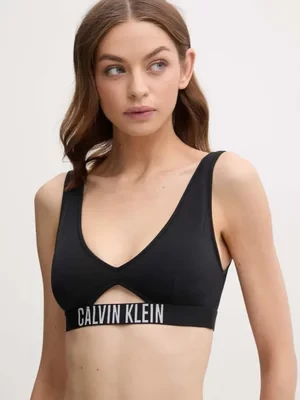 Calvin Klein biustonosz kąpielowy kolor czarny lekko usztywniona miseczka KW0KW02745