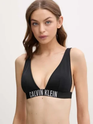Calvin Klein biustonosz kąpielowy kolor czarny lekko usztywniona miseczka KW0KW02832