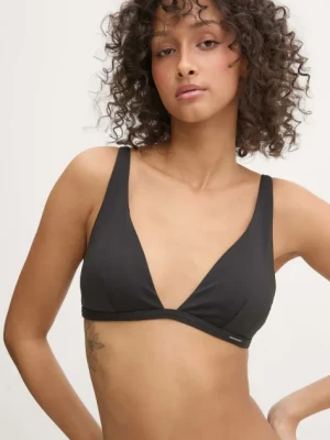 Calvin Klein biustonosz kąpielowy kolor czarny lekko usztywniona miseczka KW0KW02844