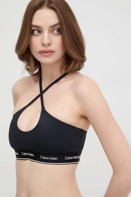 Calvin Klein biustonosz kąpielowy kolor czarny miękka miseczka