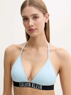 Calvin Klein biustonosz kąpielowy kolor niebieski lekko usztywniona miseczka LV00Q62854