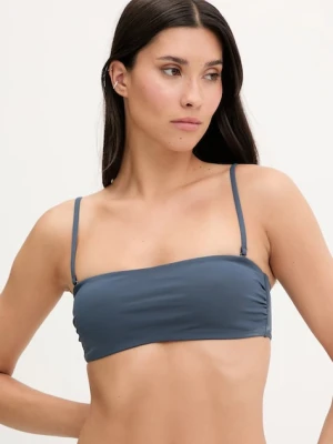 Calvin Klein biustonosz kąpielowy kolor szary lekko usztywniona miseczka LV00Q62845