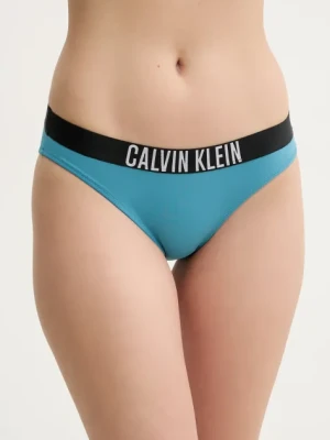 Calvin Klein biustonosz kąpielowy kolor zielony lekko usztywniona miseczka KW0KW02745