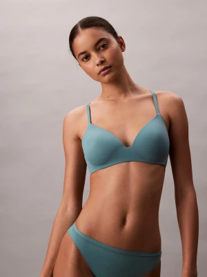 Calvin Klein Biustonosz podkoszulkowy damski Kobiety Sztuczne włókno zielony jednolity,