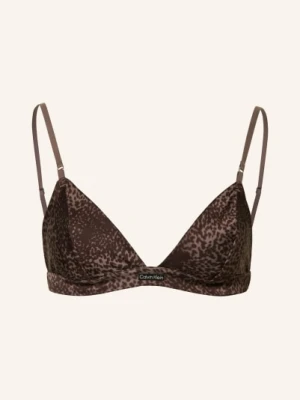 Calvin Klein Biustonosz Trójkątny Signature Satin Z Satyny braun