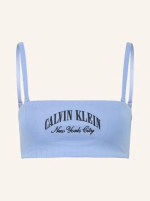 Calvin Klein Biustonosz Typu Bandeau Heritage Classic Cotton Stretch blau