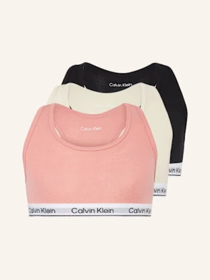 Calvin Klein Biustonosze Bustier Icon Cotton Stretch, 3 Szt. pink