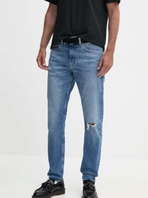 CALVIN KLEIN Błękitne męskie jeansy Slim Taper, Rozmiar 33/32