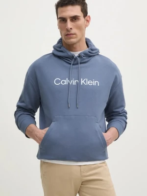 Calvin Klein bluza bawełniana niebieski