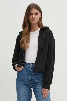 Calvin Klein bluza damska kolor czarny z kapturem gładka K20K207210