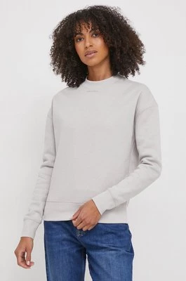 Calvin Klein bluza damska kolor szary gładka