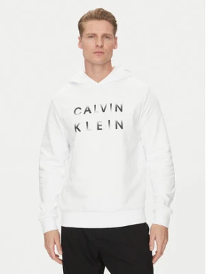 Calvin Klein Bluza Enlarged Logo K10K114261 Biały Regular Fit