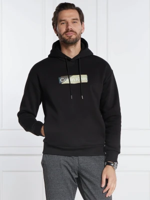 Calvin Klein Bluza LAYERED GEL LOGO HOODIE | Regular Fit czarny