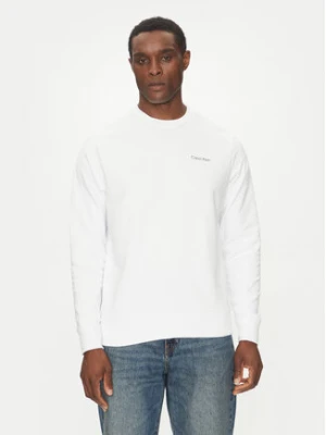 Calvin Klein Bluza Linear Box Logo K10K114259 Biały Regular Fit