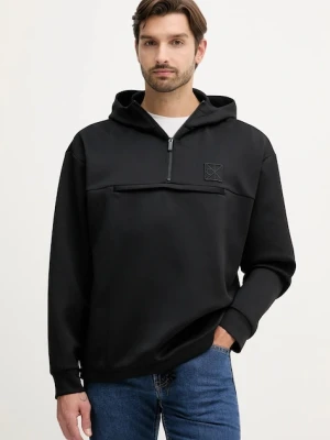 Calvin Klein bluza męska kolor czarny z kapturem gładka LV04RD212G
