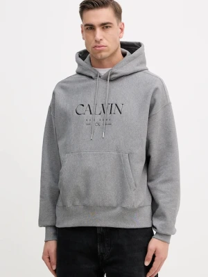 Calvin Klein bluza męska kolor szary z kapturem gładka LV04RE207G