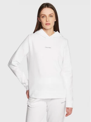 Calvin Klein Bluza Micro Logo Essential K20K205452 Biały Regular Fit