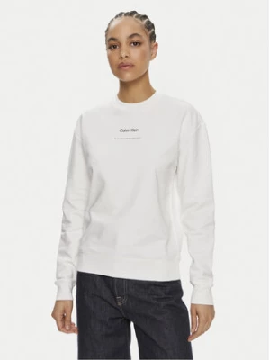 Calvin Klein Bluza Multi Logo K20K207216 Biały Regular Fit
