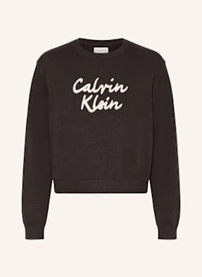 Calvin Klein Bluza Nierozpinana Z Błyszczącą Przędzą schwarz