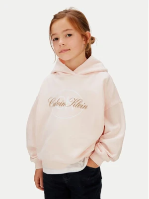 Calvin Klein Bluza Oval LVCKSJB23G Różowy Relaxed Fit