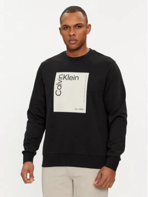 Calvin Klein Bluza Square Logo K10K112440 Czarny Regular Fit