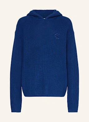 Calvin Klein Bluza Z Kapturem Z Dzianiny blau