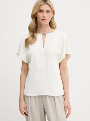 Calvin Klein bluzka damska kolor beżowy gładka LV044C196G