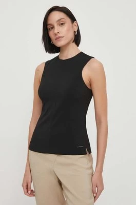 Calvin Klein bluzka damska kolor czarny gładka