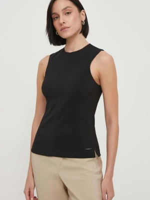 Calvin Klein bluzka damska kolor czarny gładka