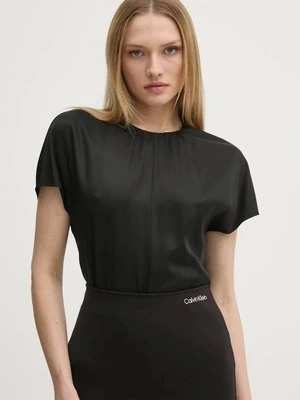 Calvin Klein bluzka damska kolor czarny gładka K20K207839