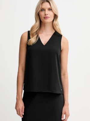 Calvin Klein bluzka damska kolor czarny gładka LV044D164G