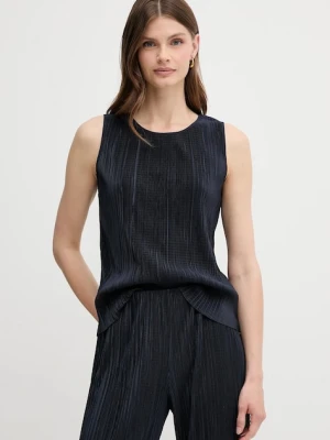 Calvin Klein bluzka damska kolor granatowy gładka LV044A212G