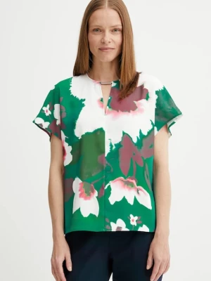 Calvin Klein bluzka damska kolor zielony wzorzysta LV044C197G