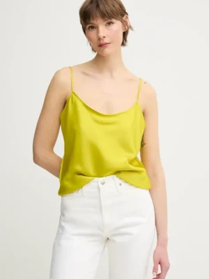 Calvin Klein bluzka damska kolor żółty gładka LV044B108G
