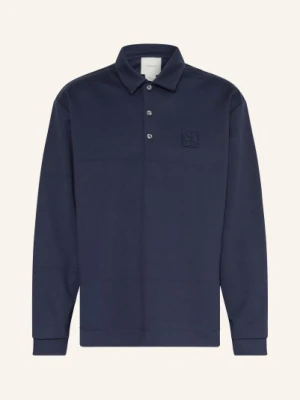 Calvin Klein Bluzka Polo Z Dzianiny Dresowej blau