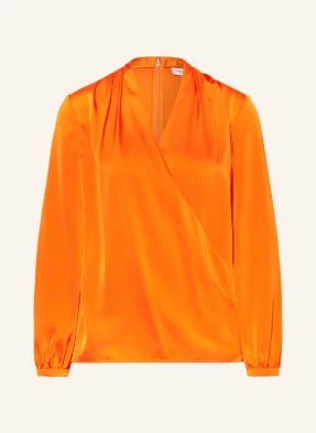 Calvin Klein Bluzka W Stylu Kopertowym Z Satyny orange