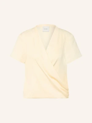 Calvin Klein Bluzka Z Efektem Kopertowym beige